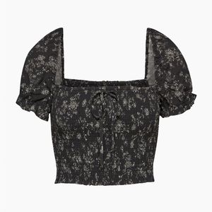 Aritzia Wilfred Smocked Blouse, NWT Size Small